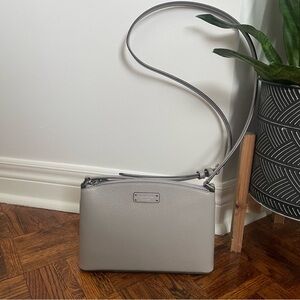 Kate Spade Grey Leather Crossbody Bag